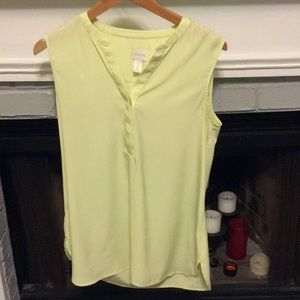 Women’s Lime Green Chico’s Sleeveless Blouse